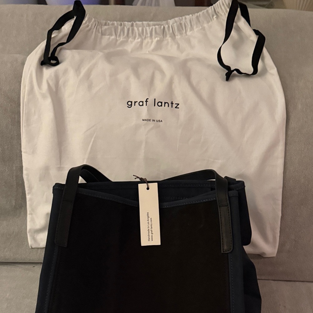NWT Graf Lantz Suede & Leather Tote Bag